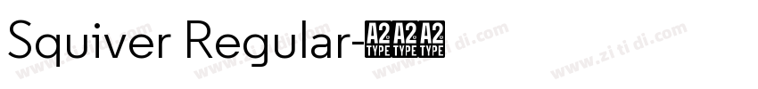 Squiver Regular字体转换